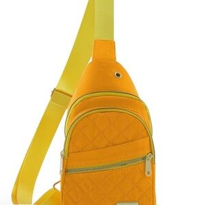 Yellow Quilted Kids Sling Bag
